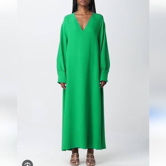 NWT Matki Green Vintage Maxi Shirt Dress Size Small - Picture 2 of 12
